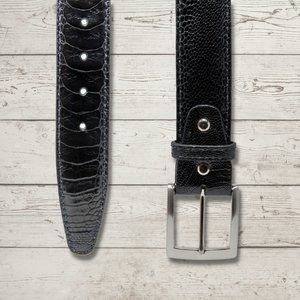 Genuine Ostrich Leg Leather Belt Handcrafted In USA